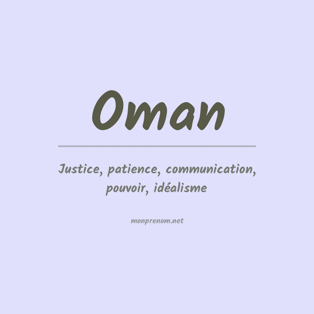 Prénom Oman