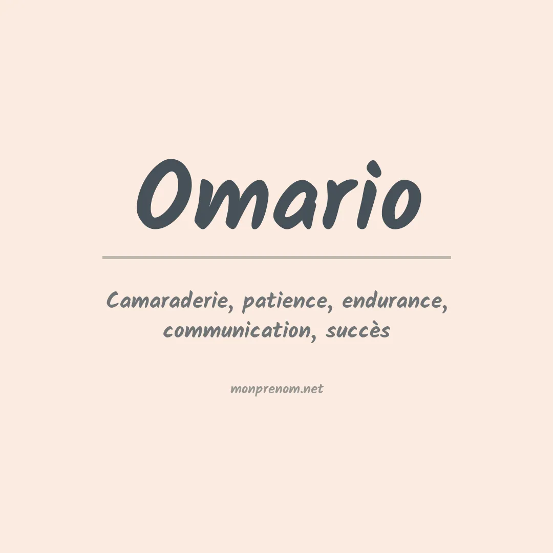 Signification du prénom Omario