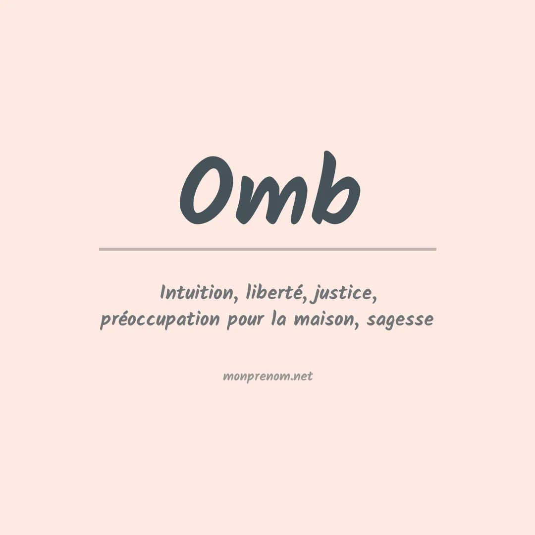 Signification du prénom Omb