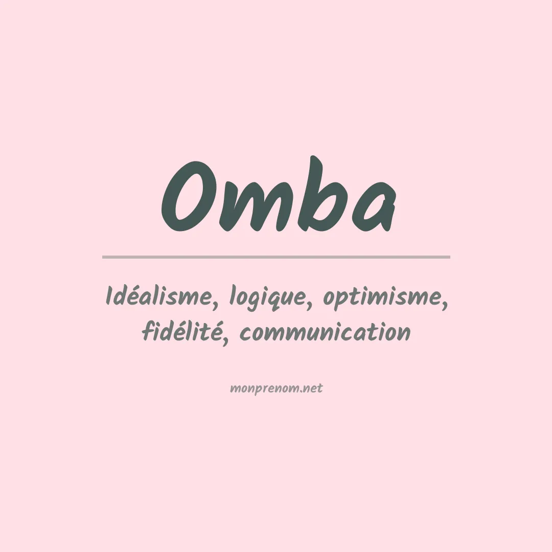 Signification du prénom Omba