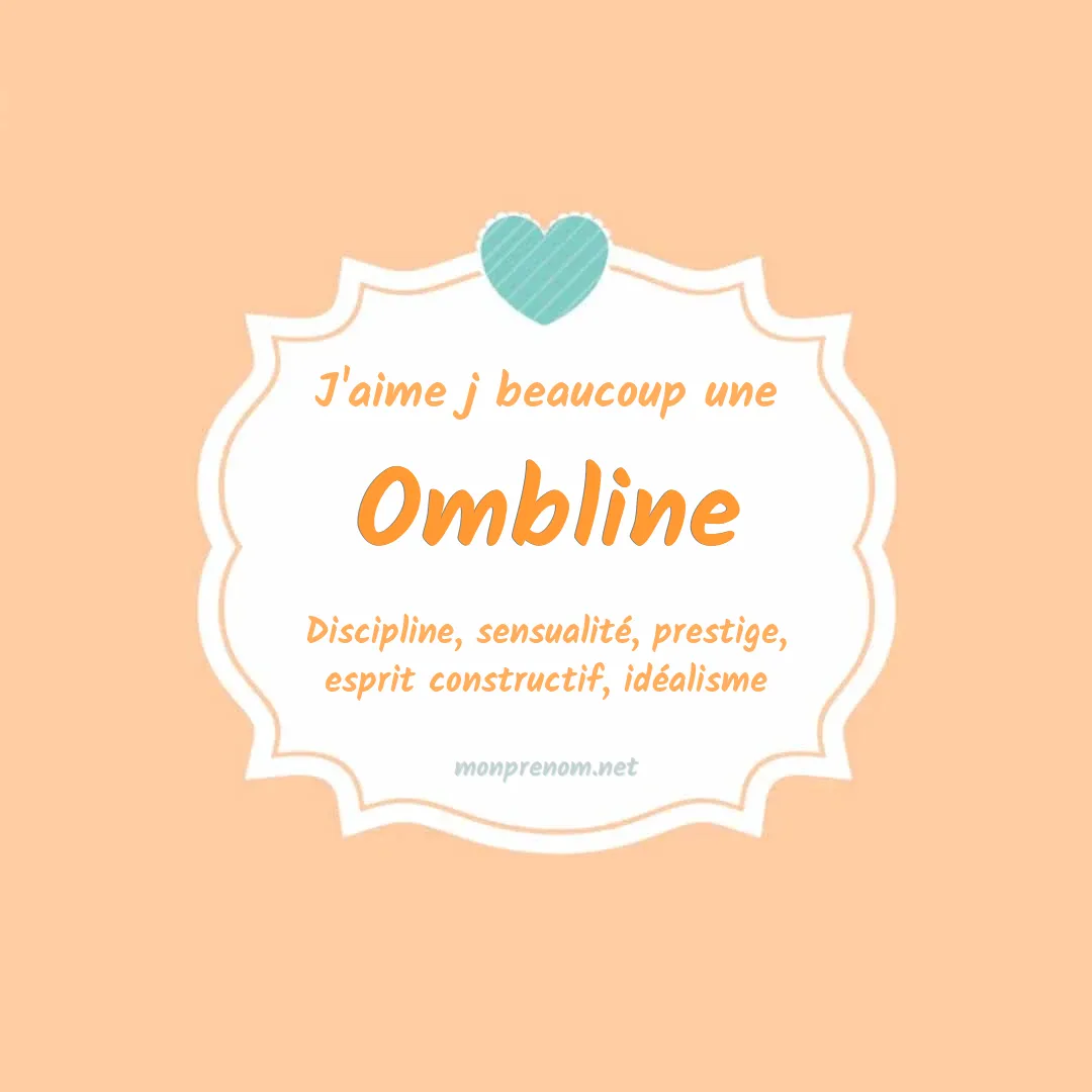 J'aime beaucoup Ombline