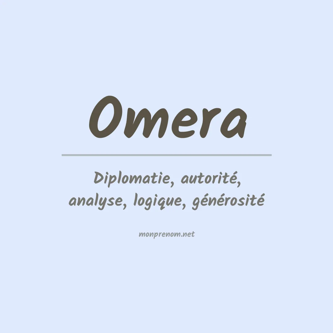 Signification du prénom Omera