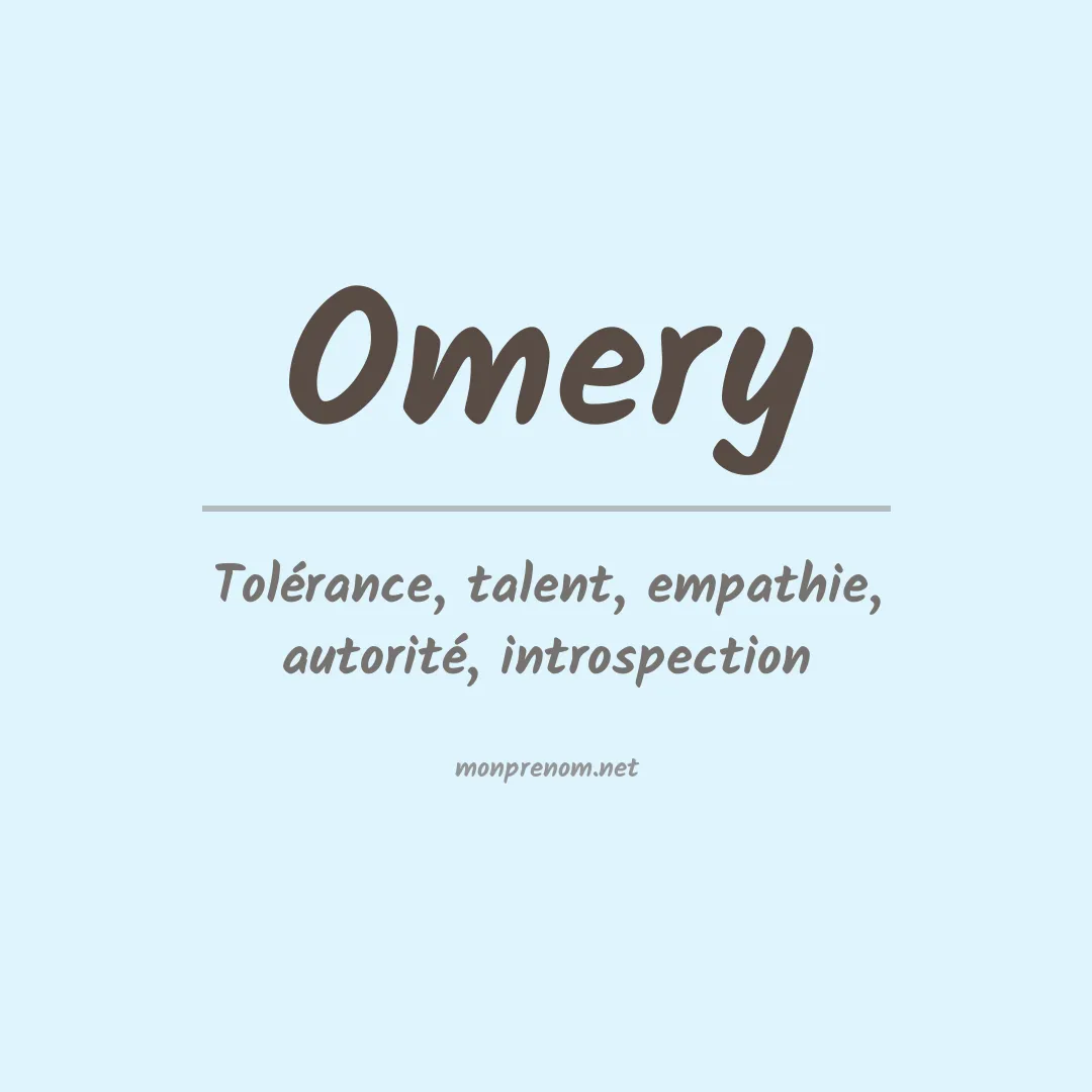 Signification du prénom Omery