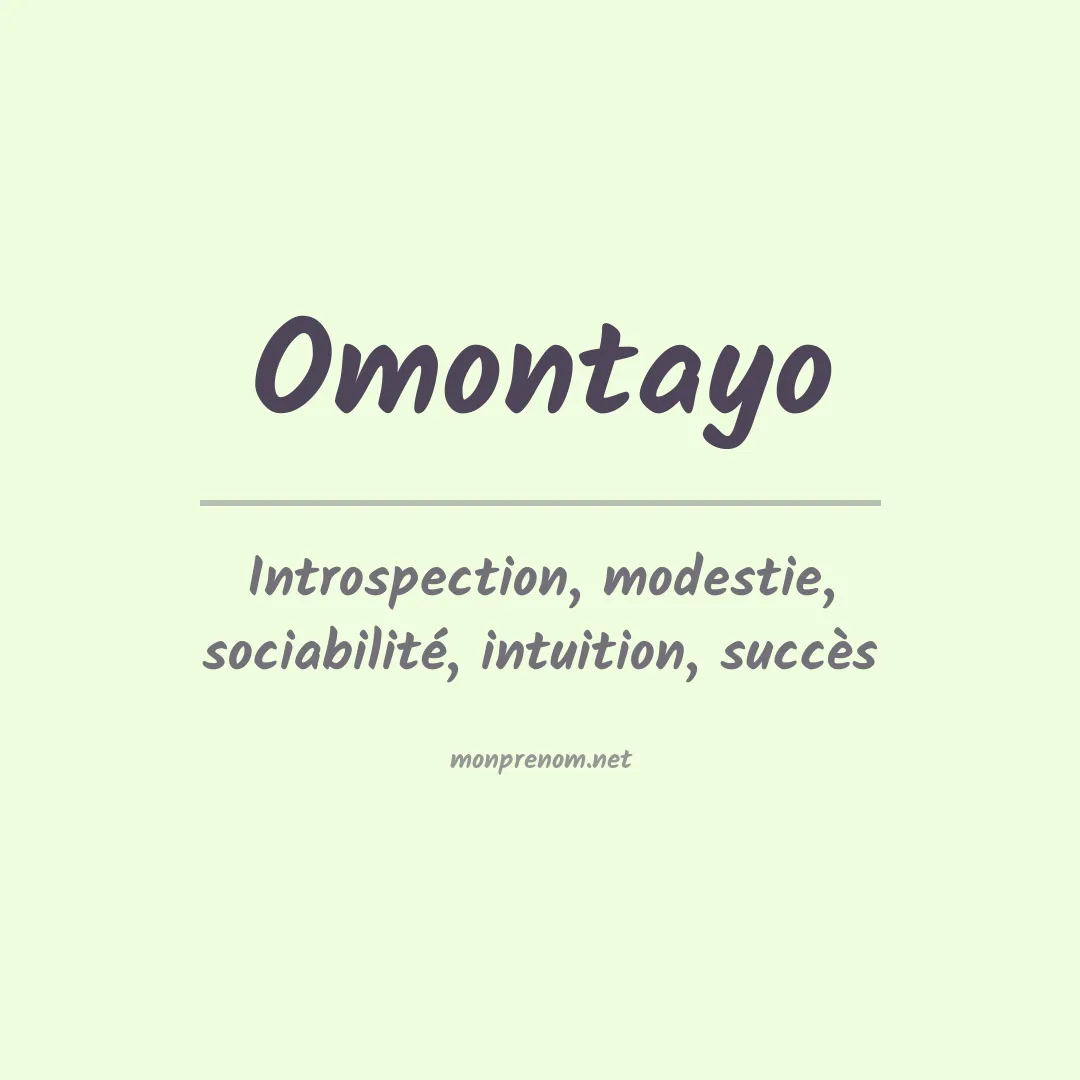 Prénom Omontayo