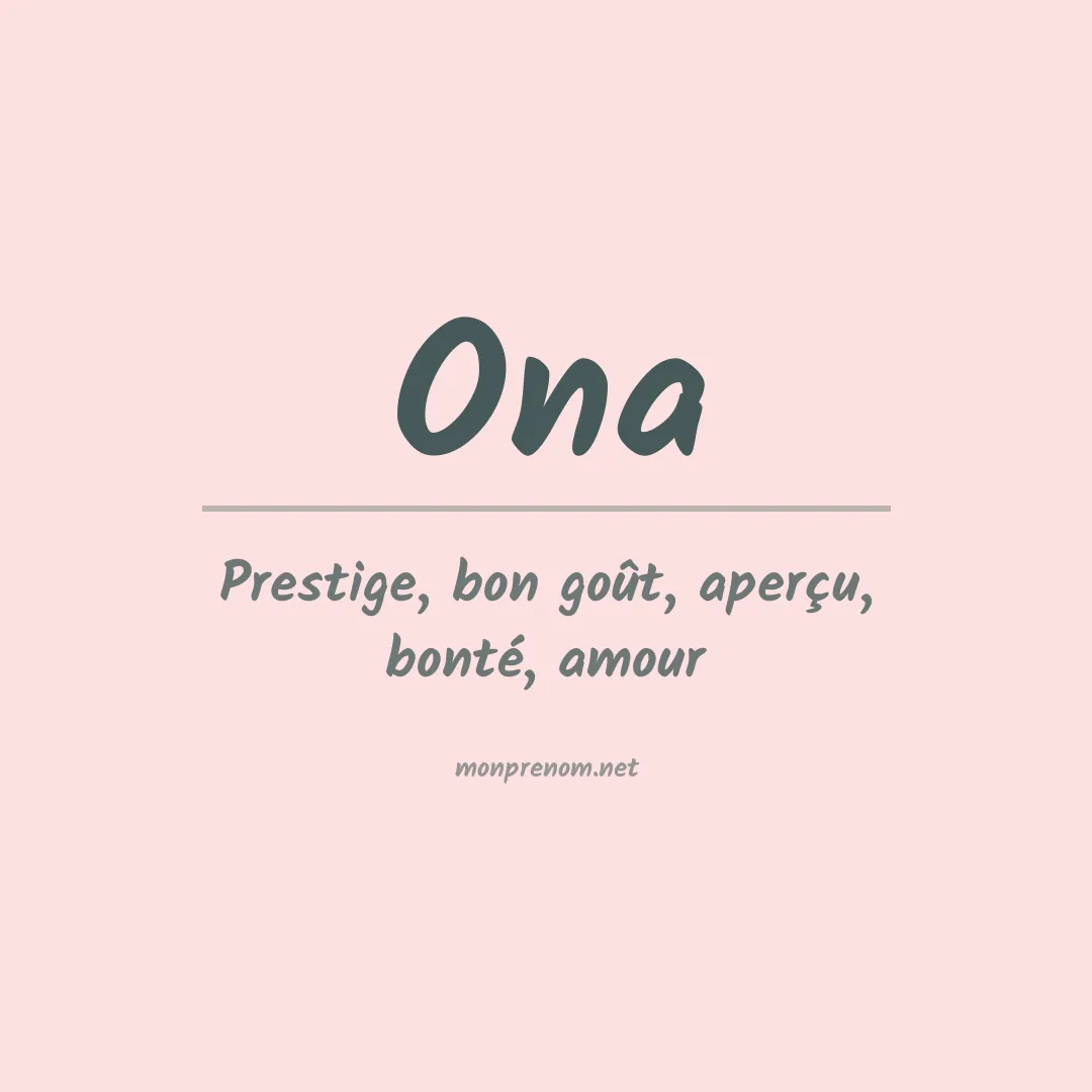Prénom Ona