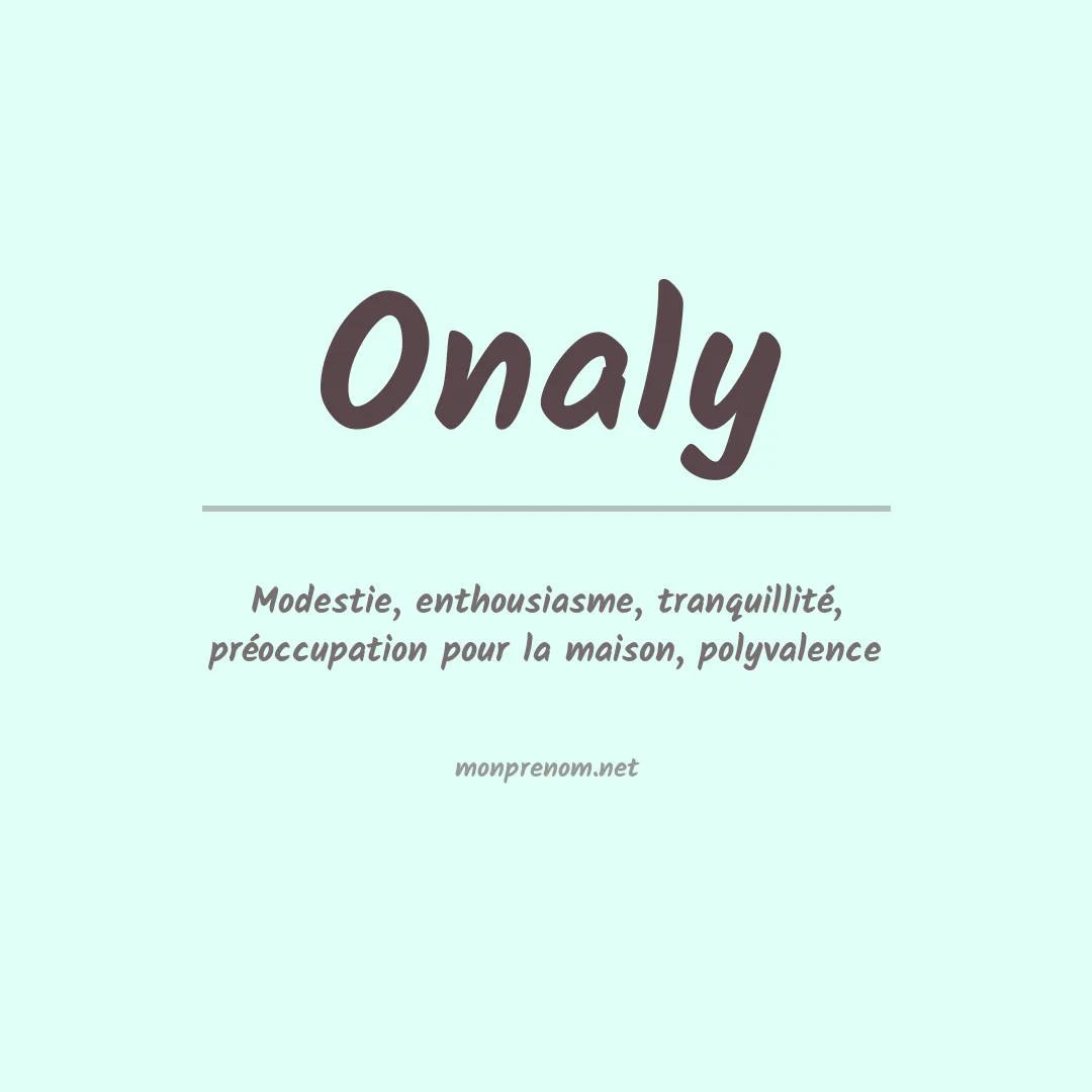 Prénom Onaly