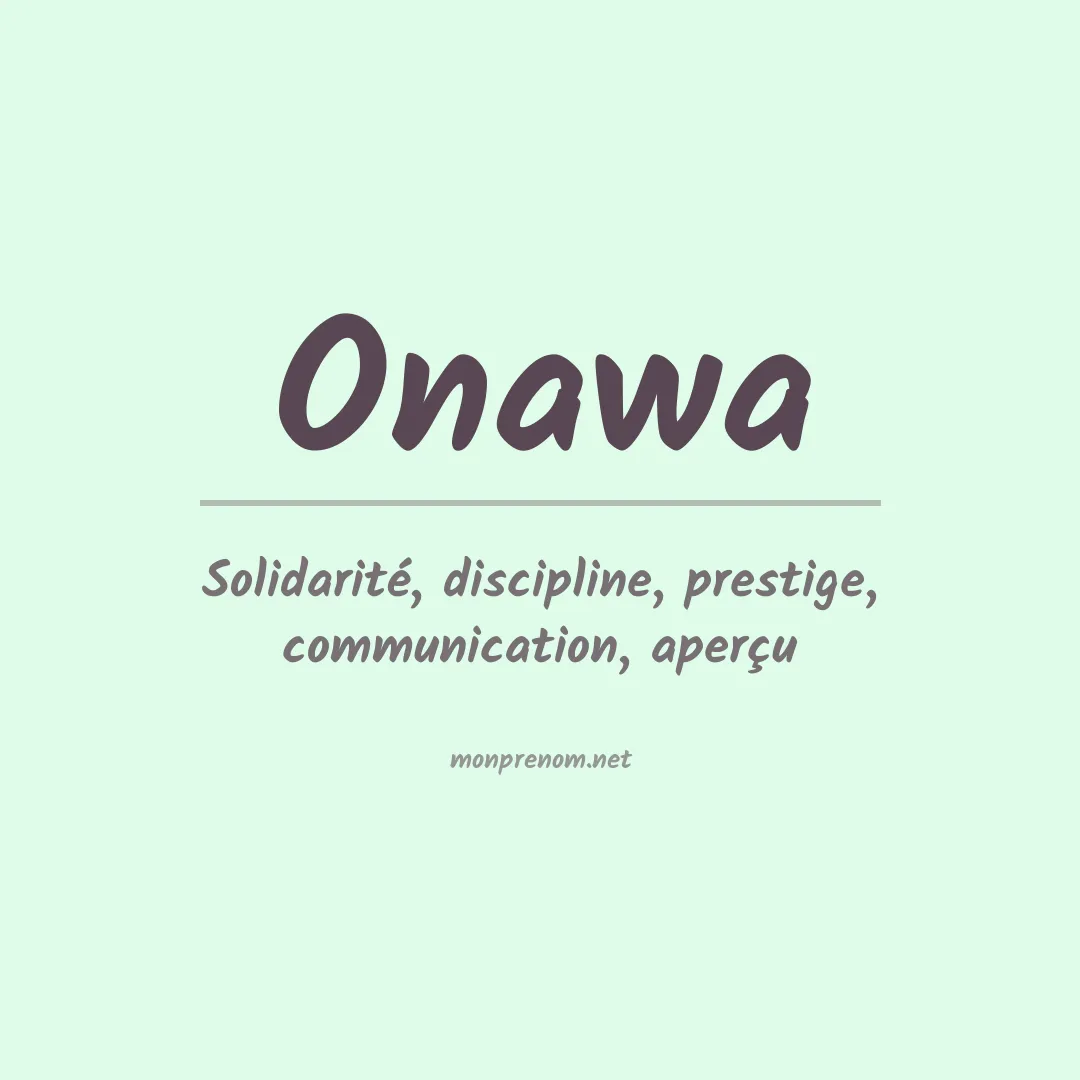 Signification du prénom Onawa