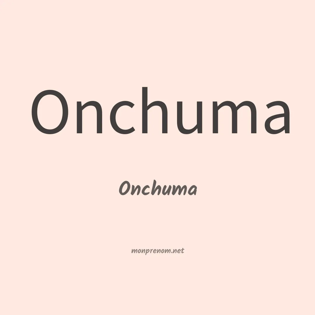 Onchuma en chinois