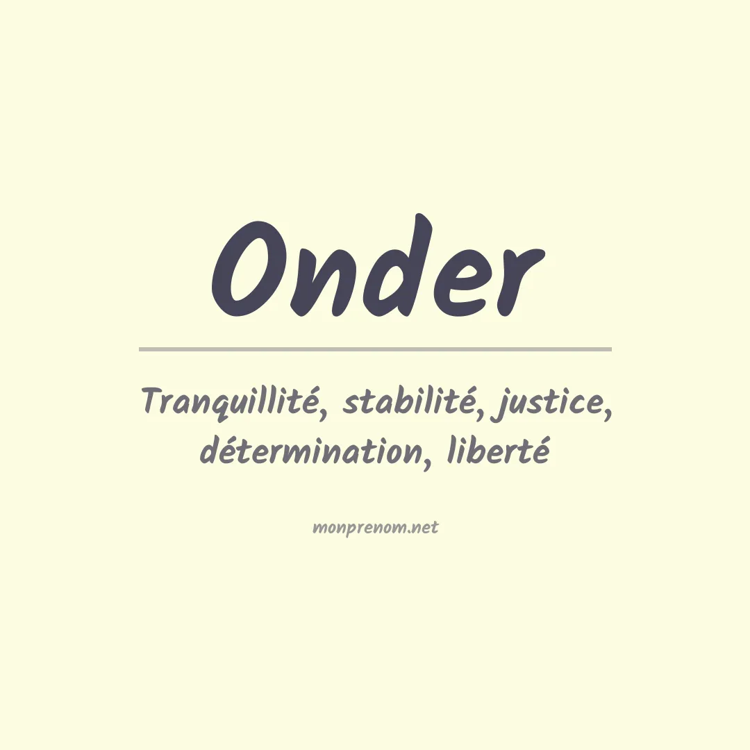 Prénom Onder