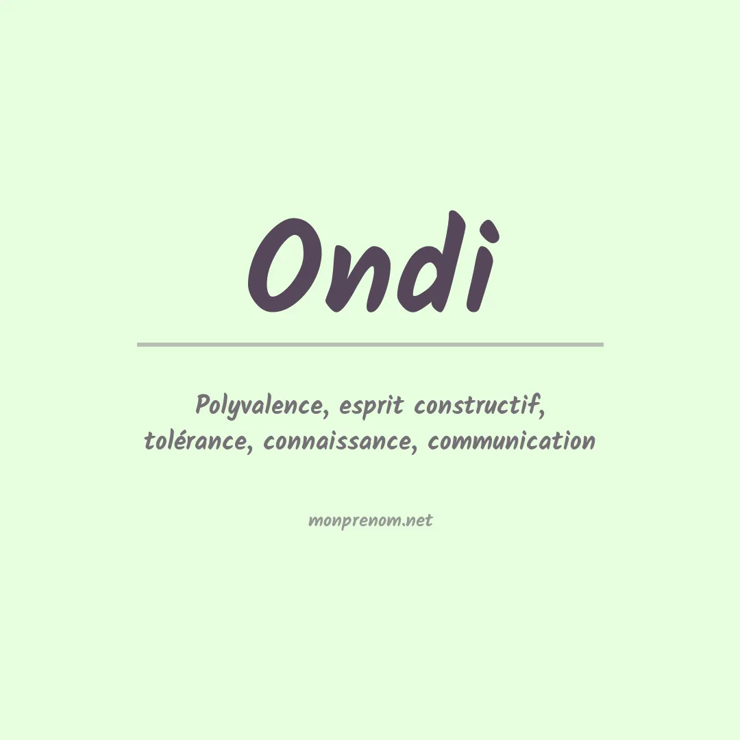 Signification du prénom Ondi