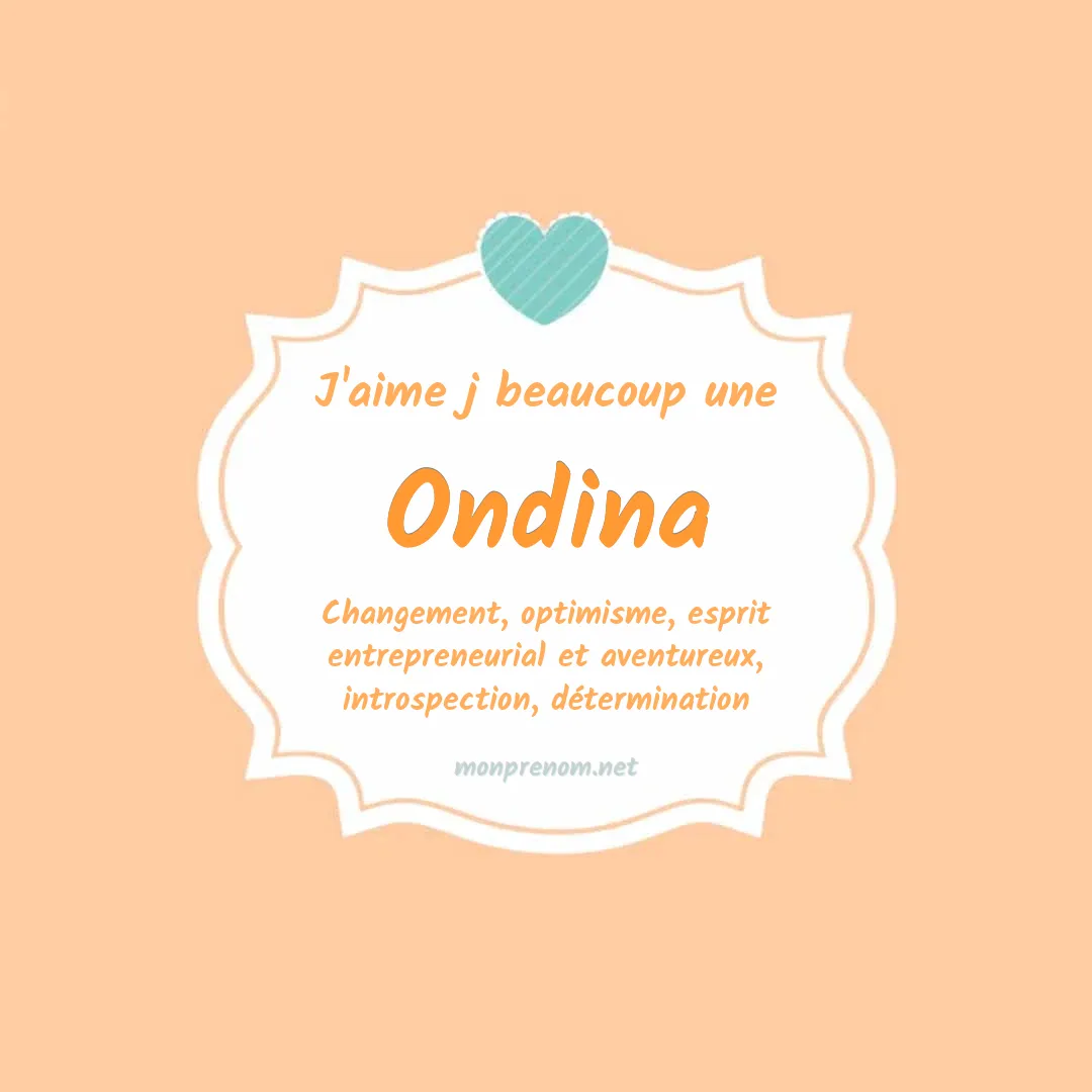 J'aime beaucoup Ondina