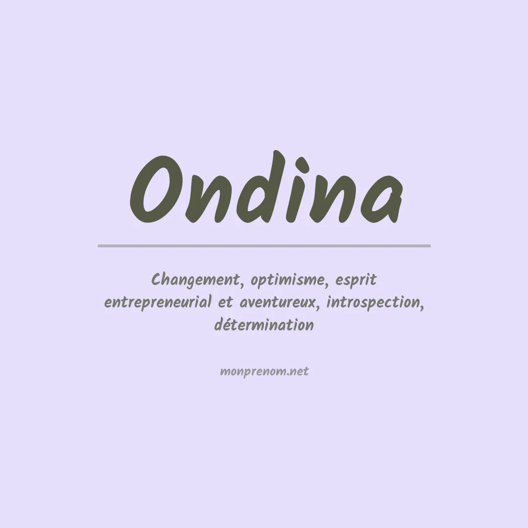 Signification du prénom Ondina