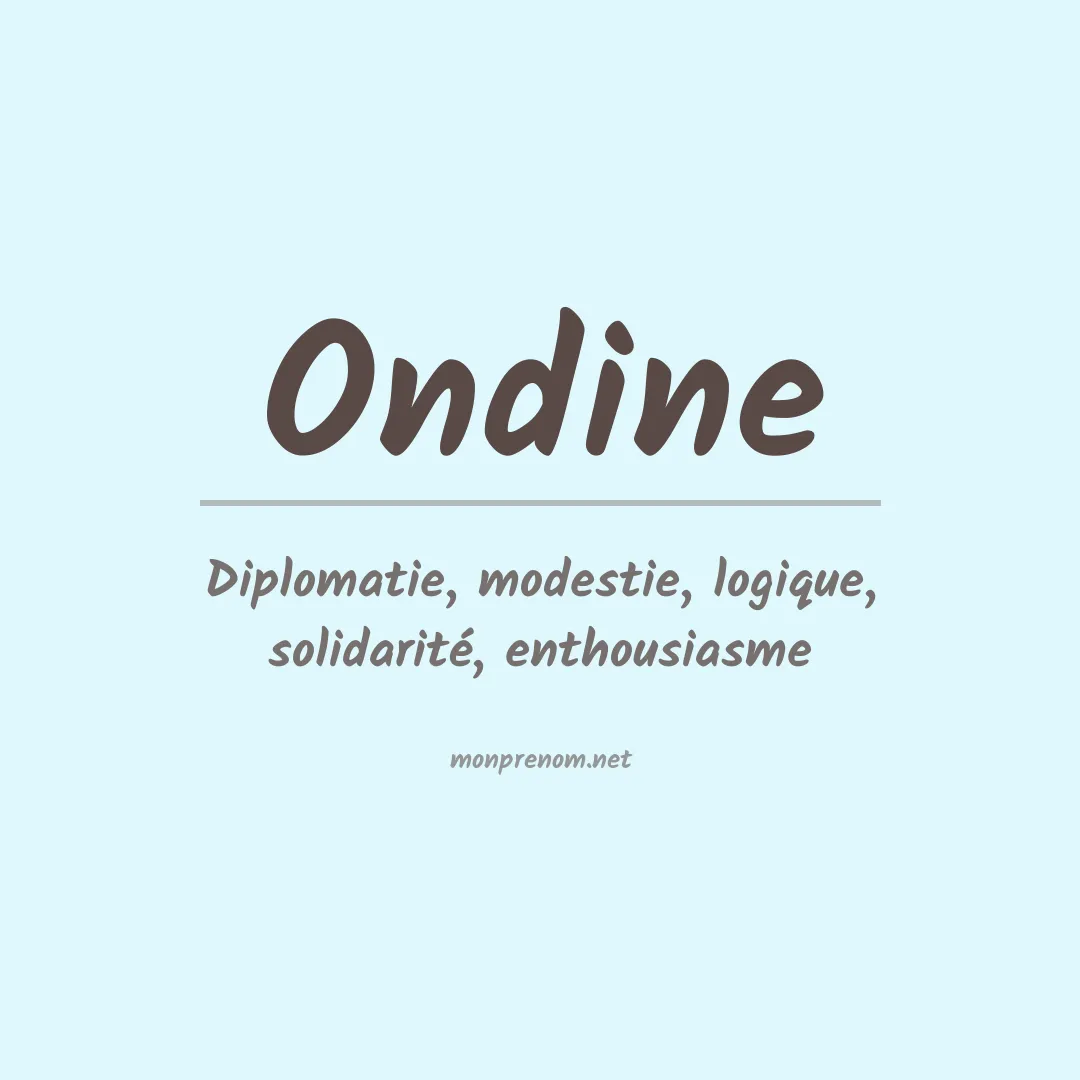 Signification du prénom Ondine