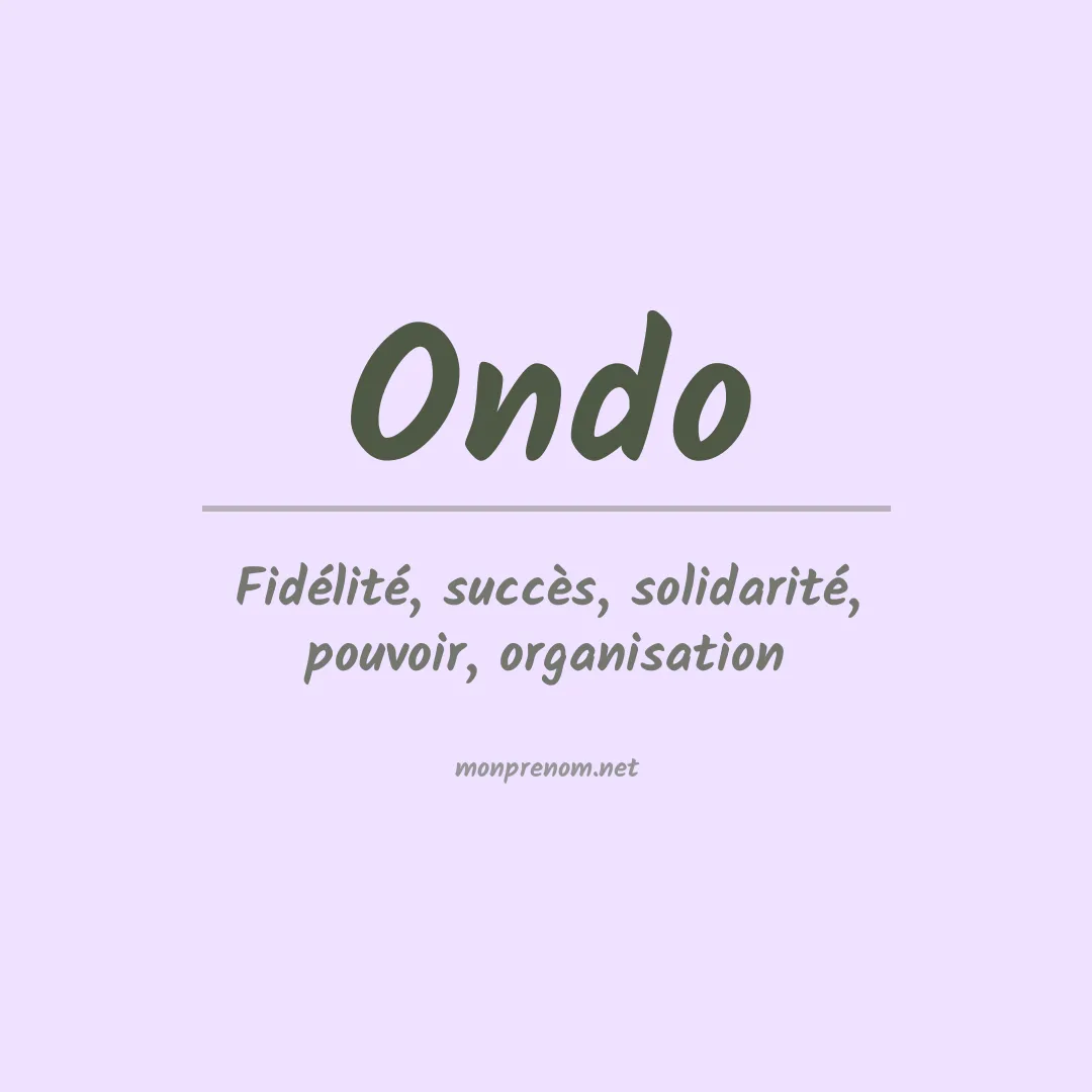 Prénom Ondo