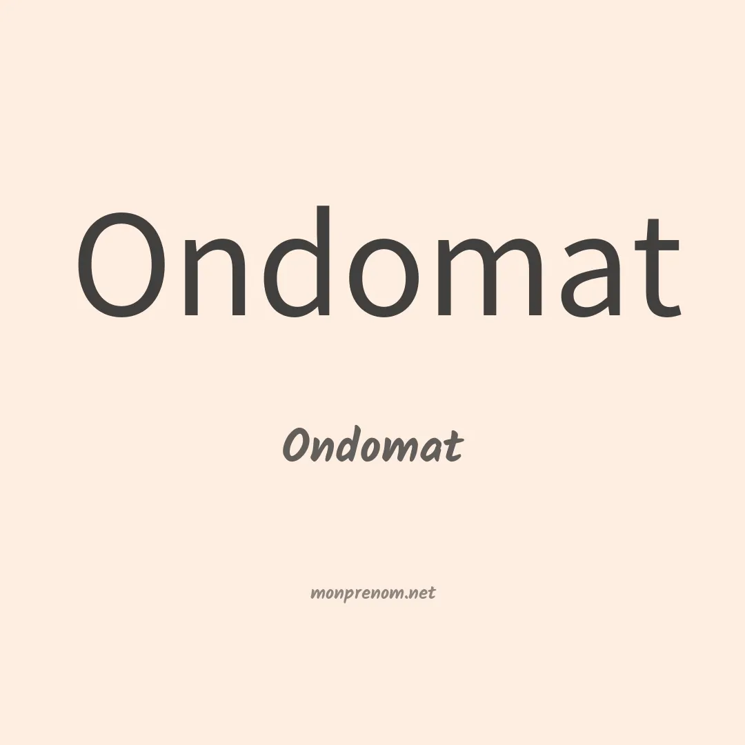 Ondomat en chinois
