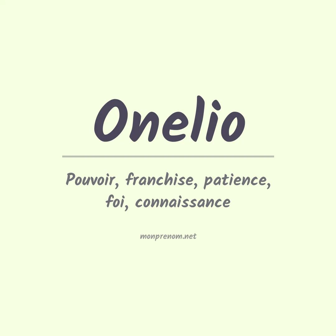 Prénom Onelio