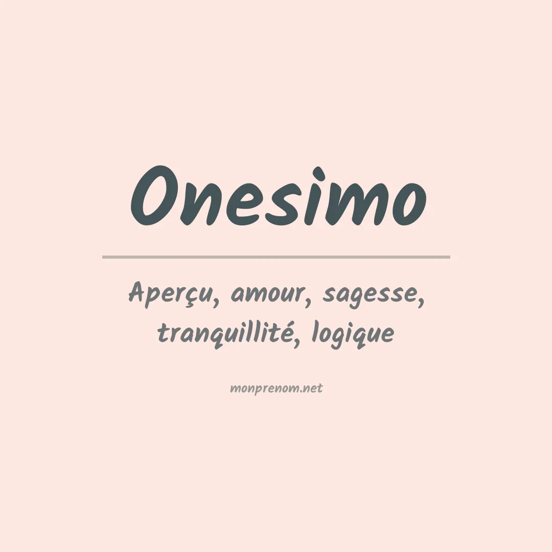 Prénom Onesimo