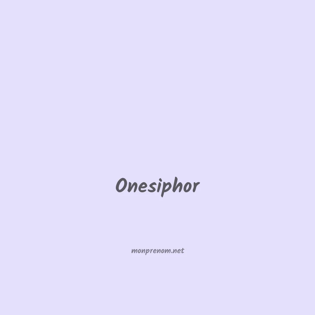 Onesiphor en chinois