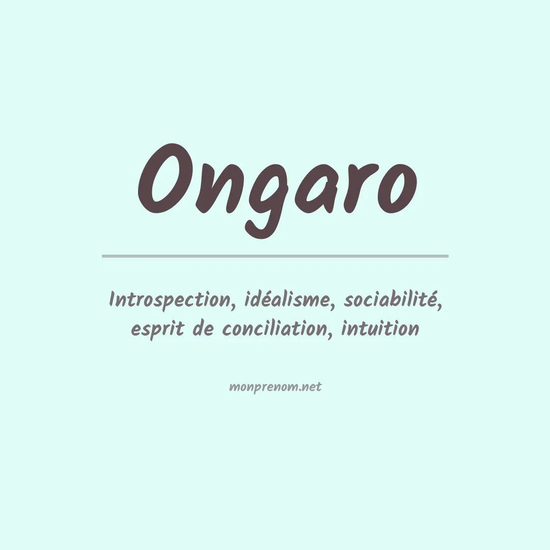 Prénom Ongaro
