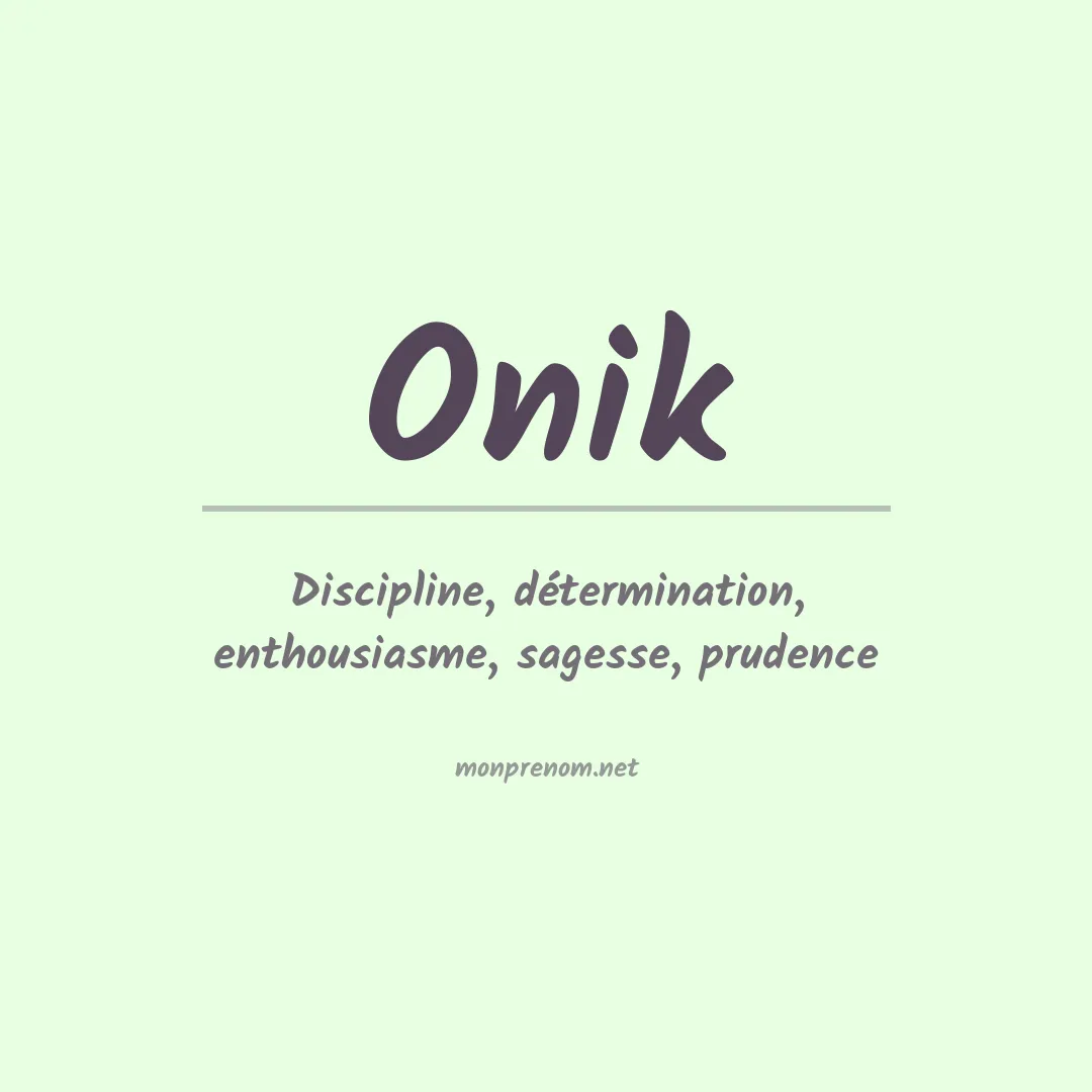Prénom Onik