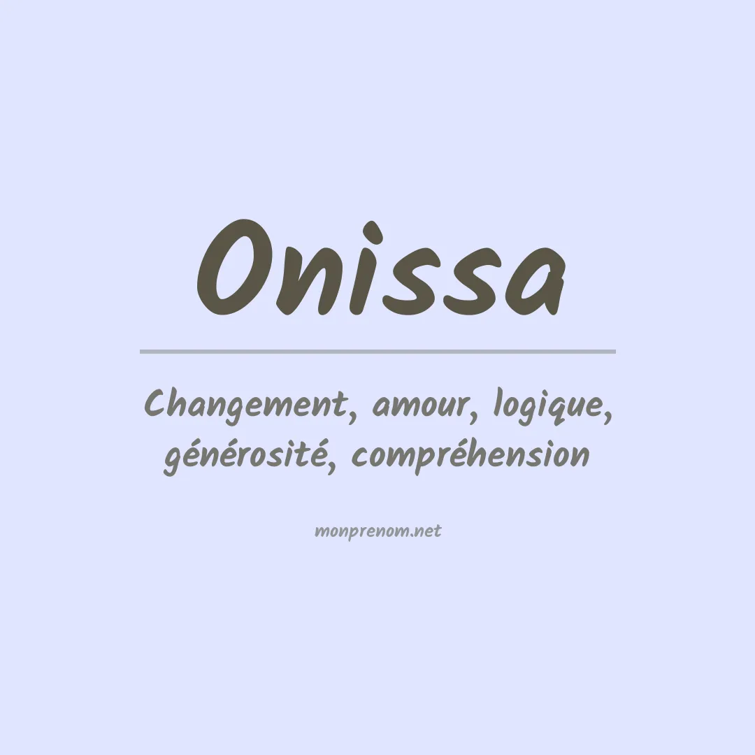 Signification du prénom Onissa