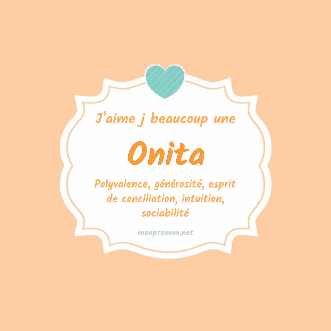 J'aime beaucoup Onita