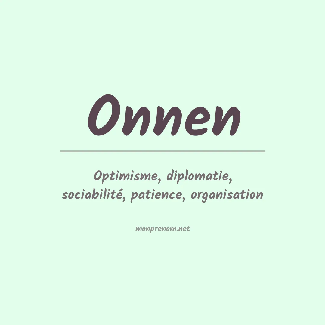 Signification du prénom Onnen