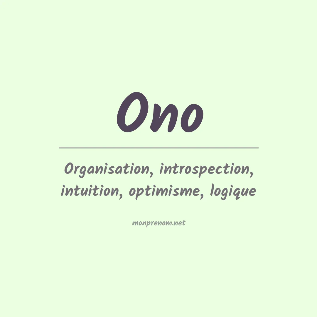 Prénom Ono