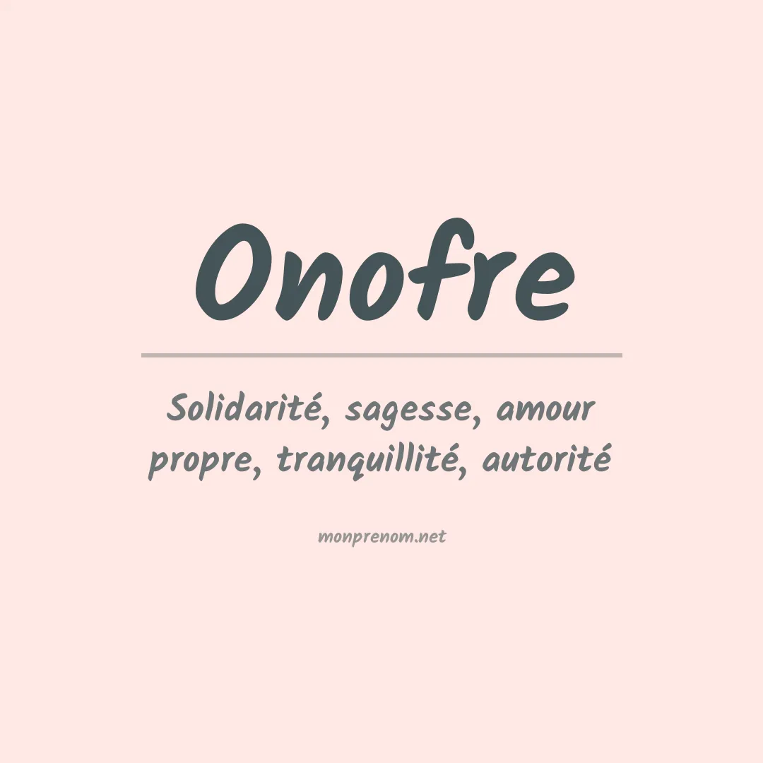 Prénom Onofre