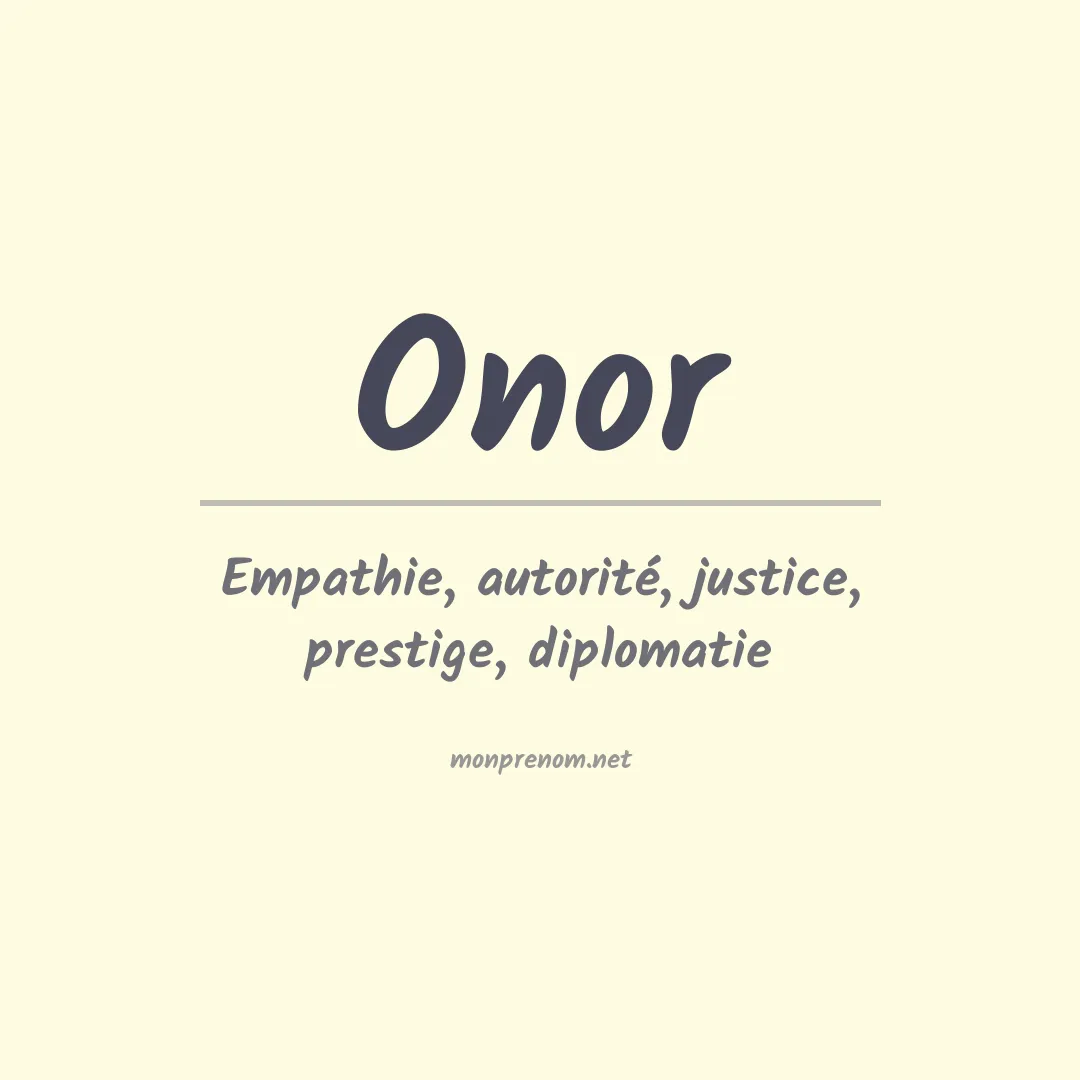 Prénom Onor