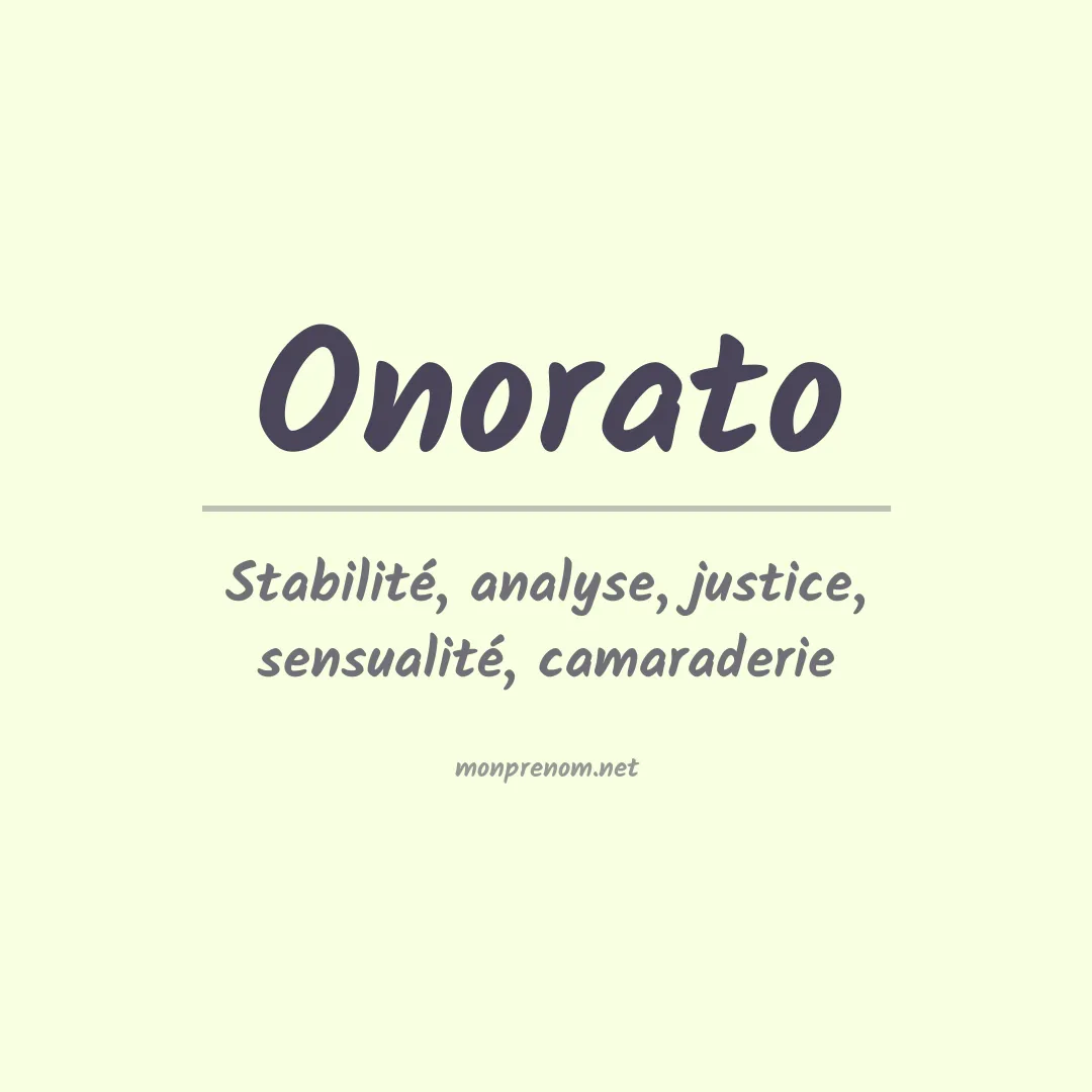 Prénom Onorato