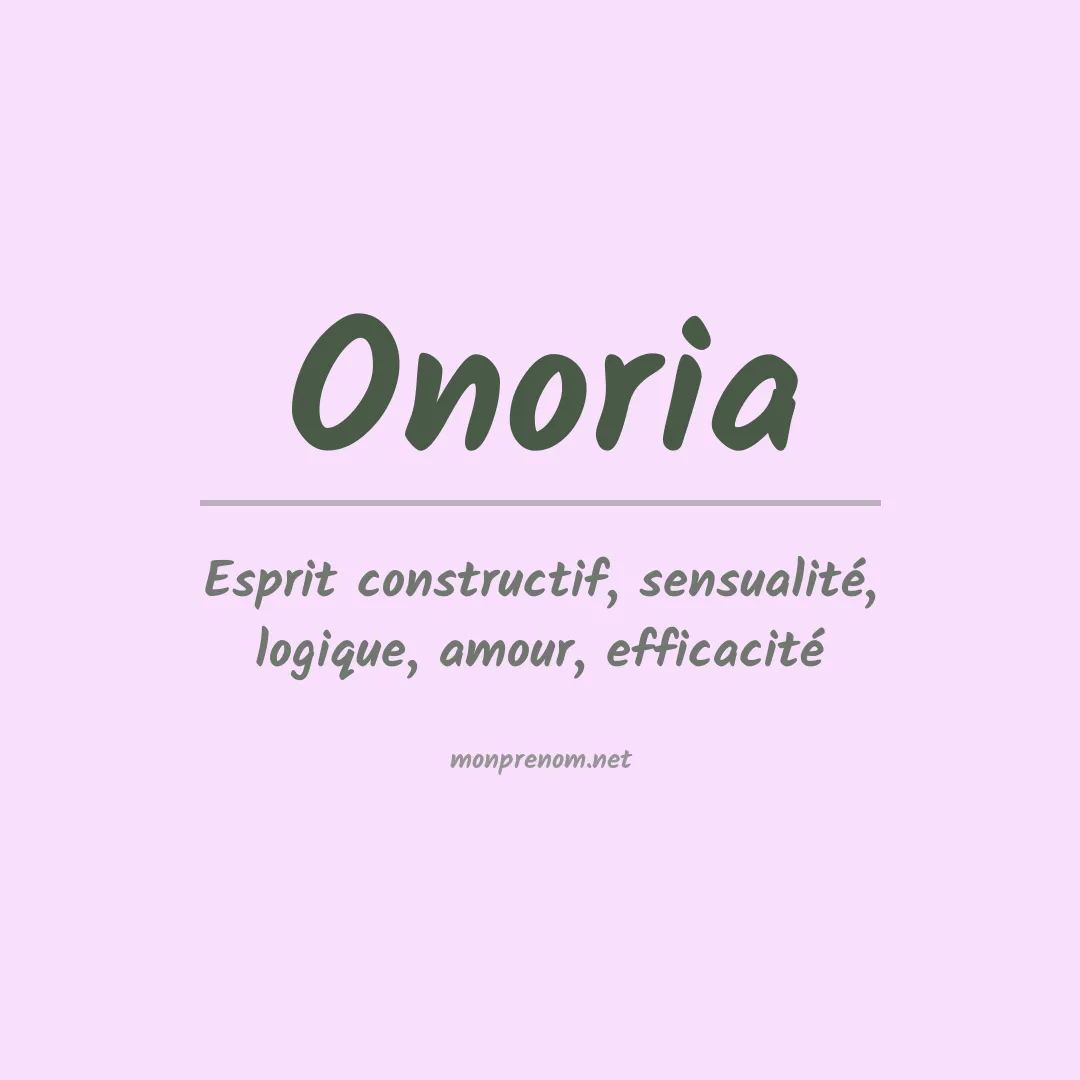 Signification du prénom Onoria