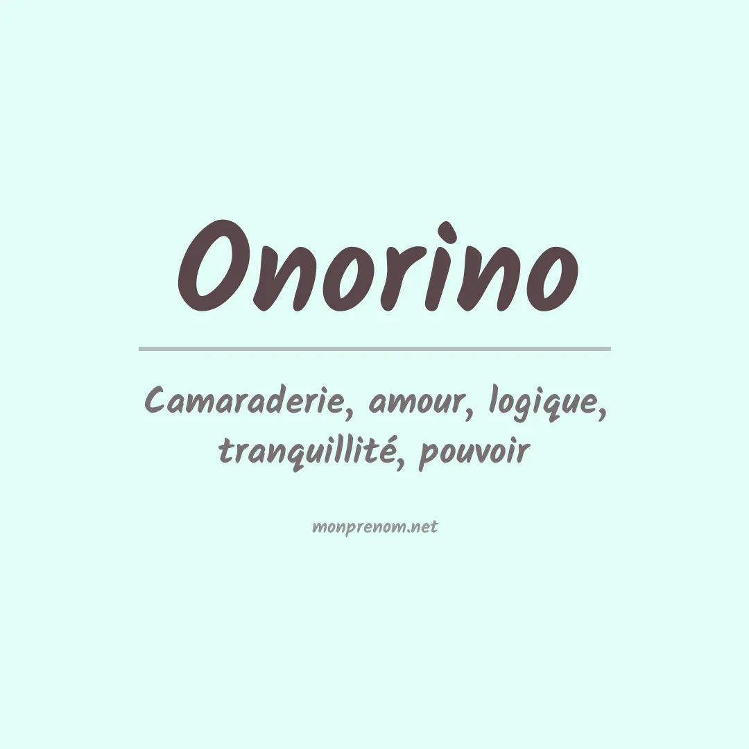 Signification du prénom Onorino