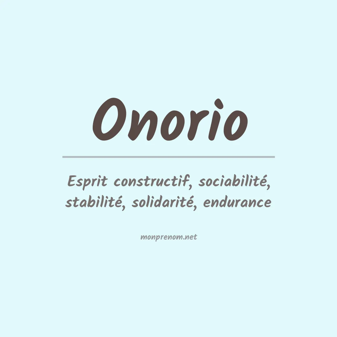 Prénom Onorio