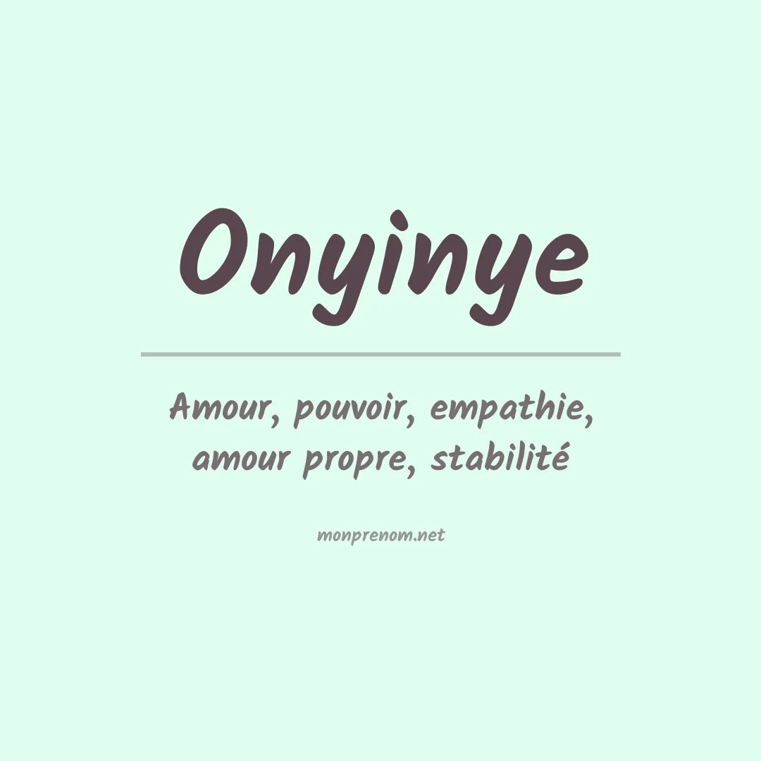 Signification du prénom Onyinye