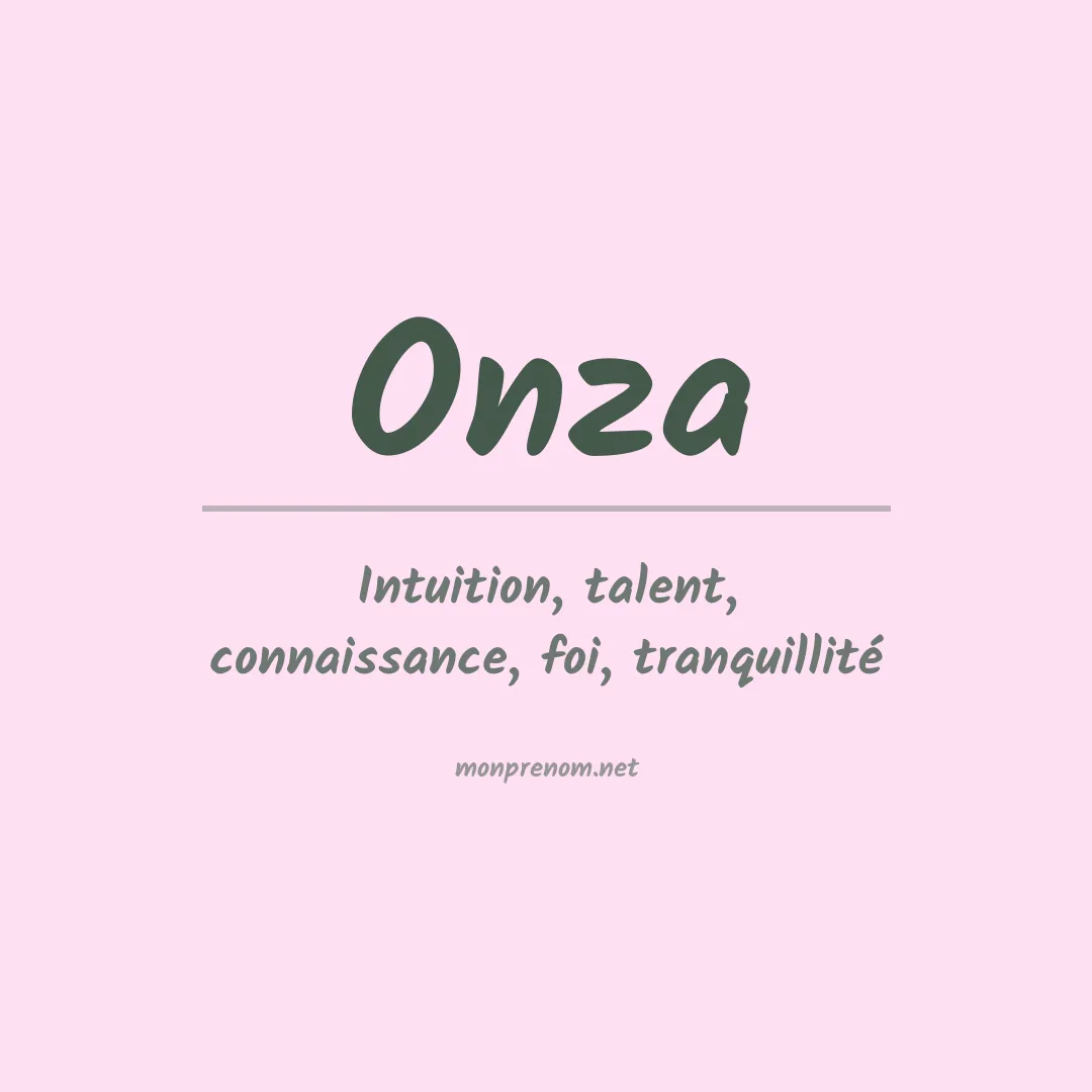 Signification du prénom Onza