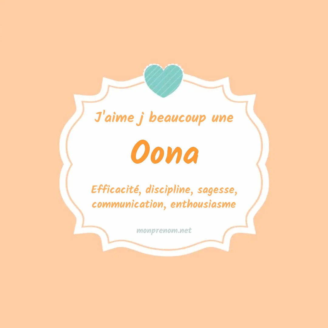 J'aime beaucoup Oona
