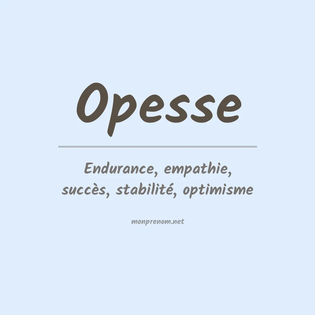 Prénom Opesse
