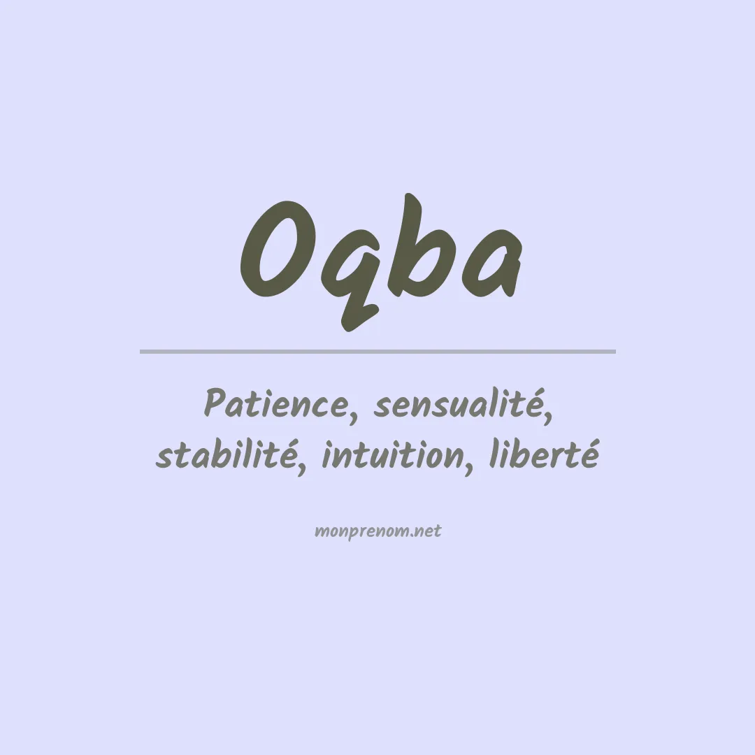 Signification du prénom Oqba
