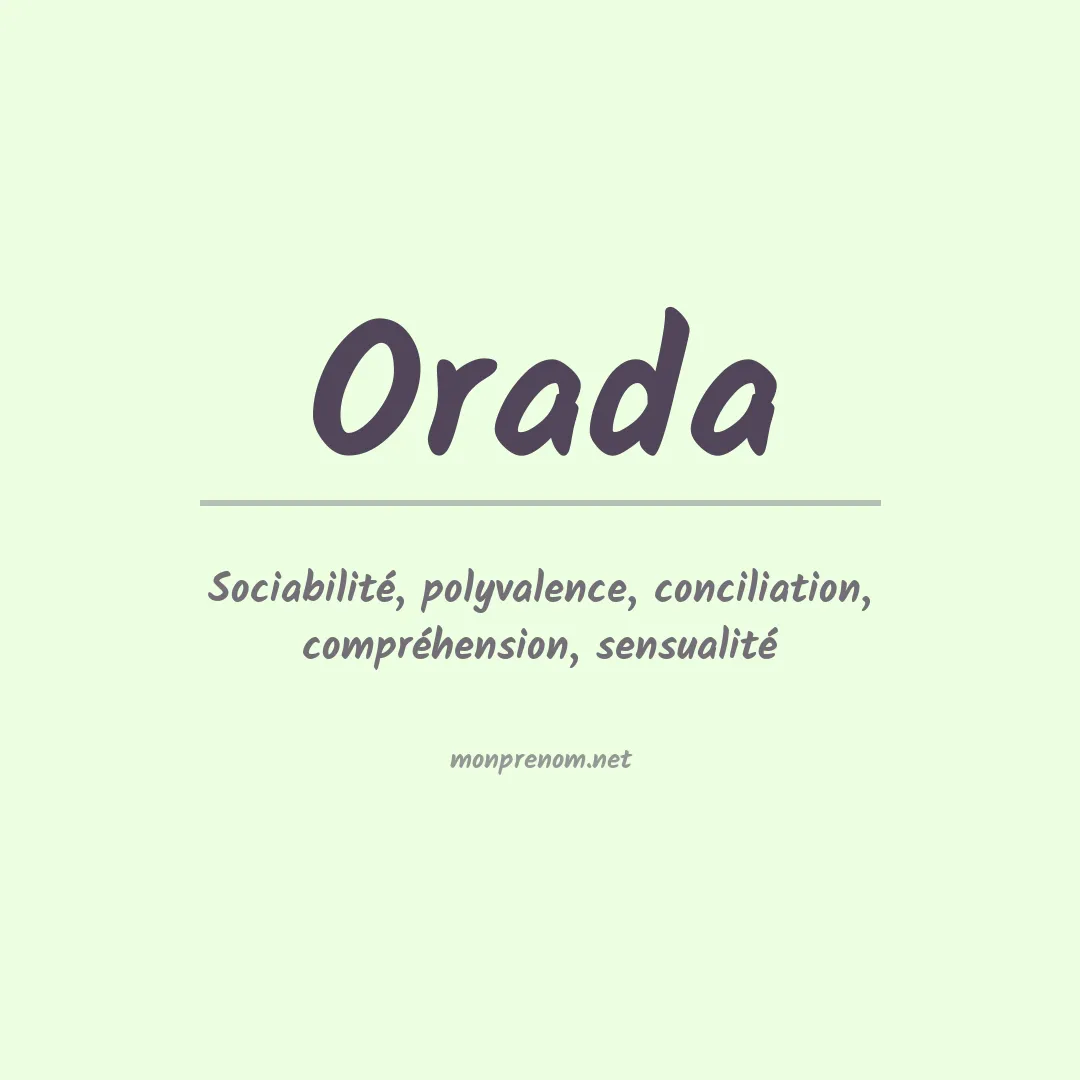 Signification du prénom Orada