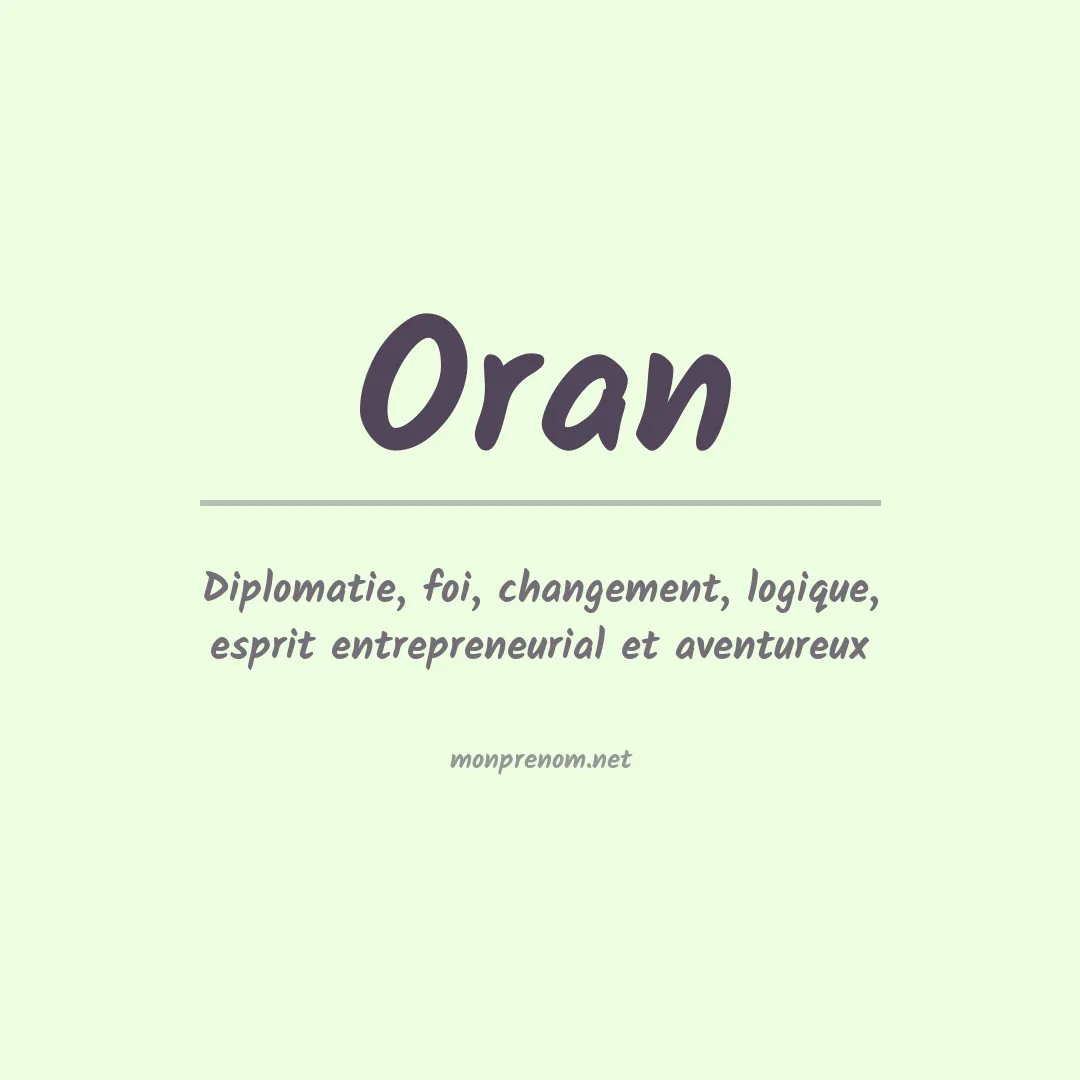 Prénom Oran