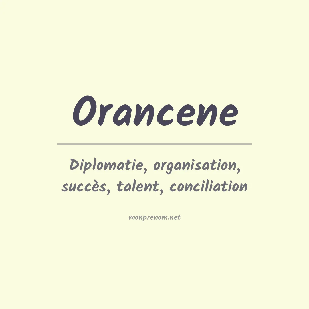 Prénom Orancene