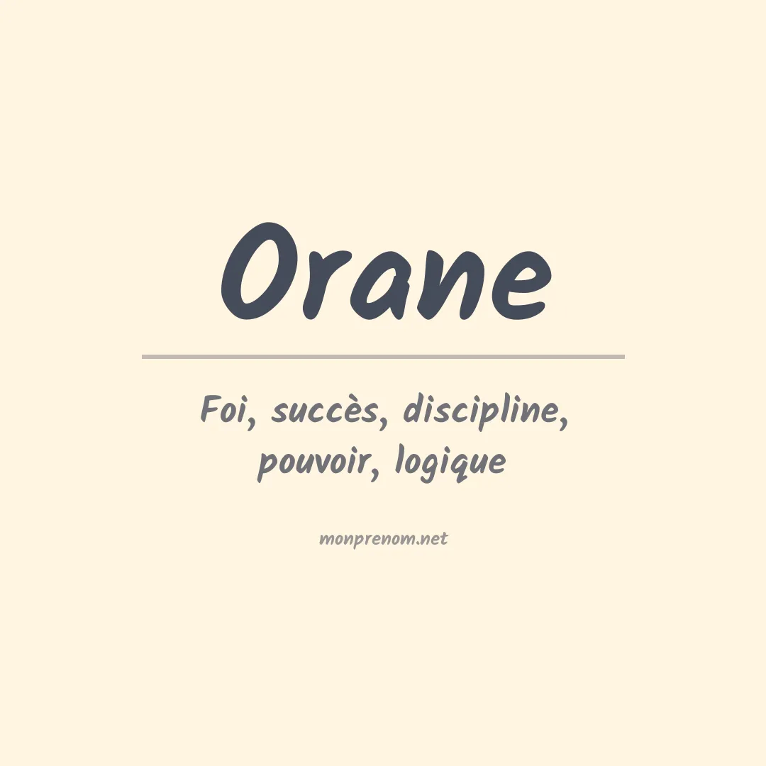 Prénom Orane