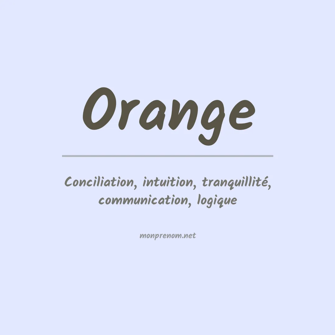 Prénom Orange