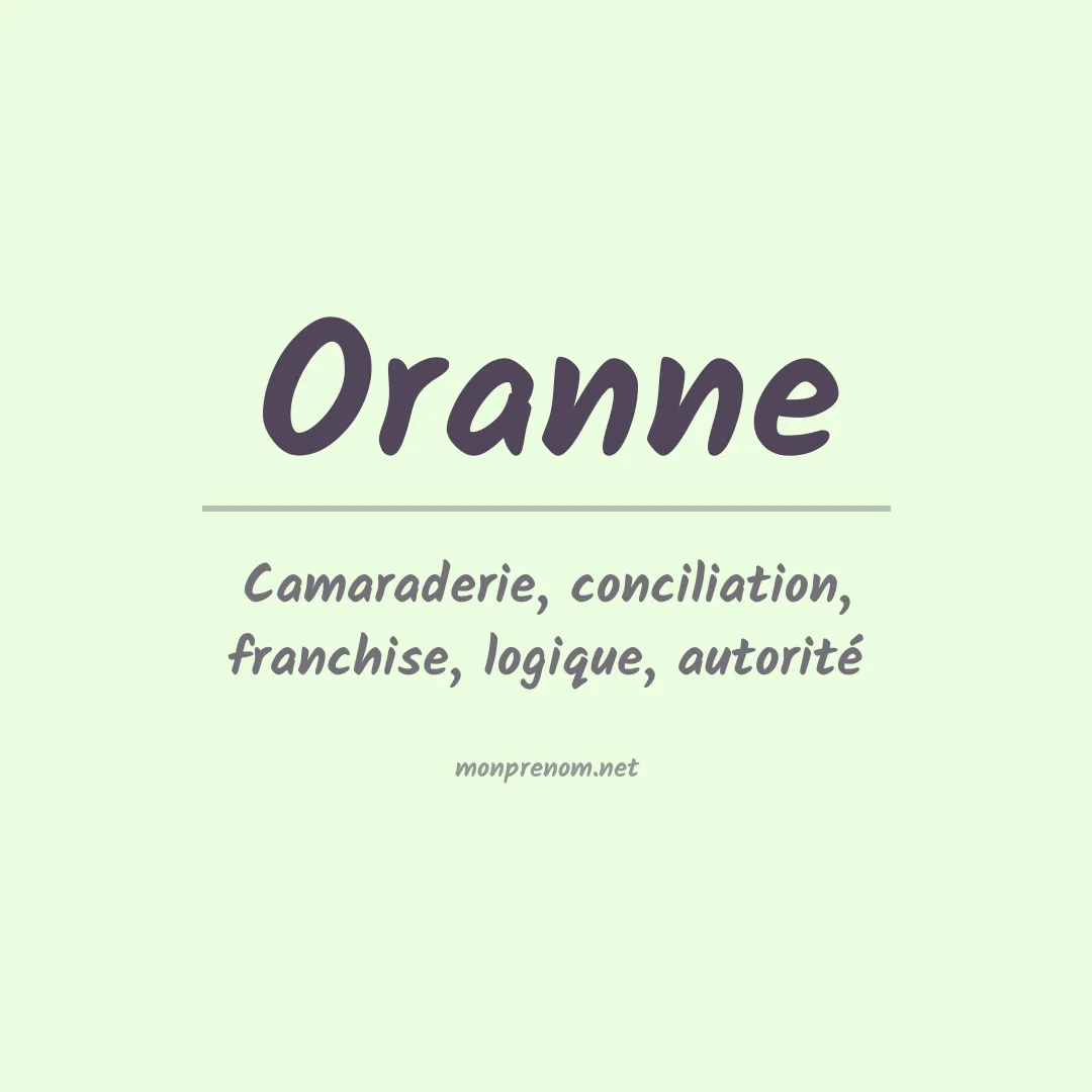 Prénom Oranne