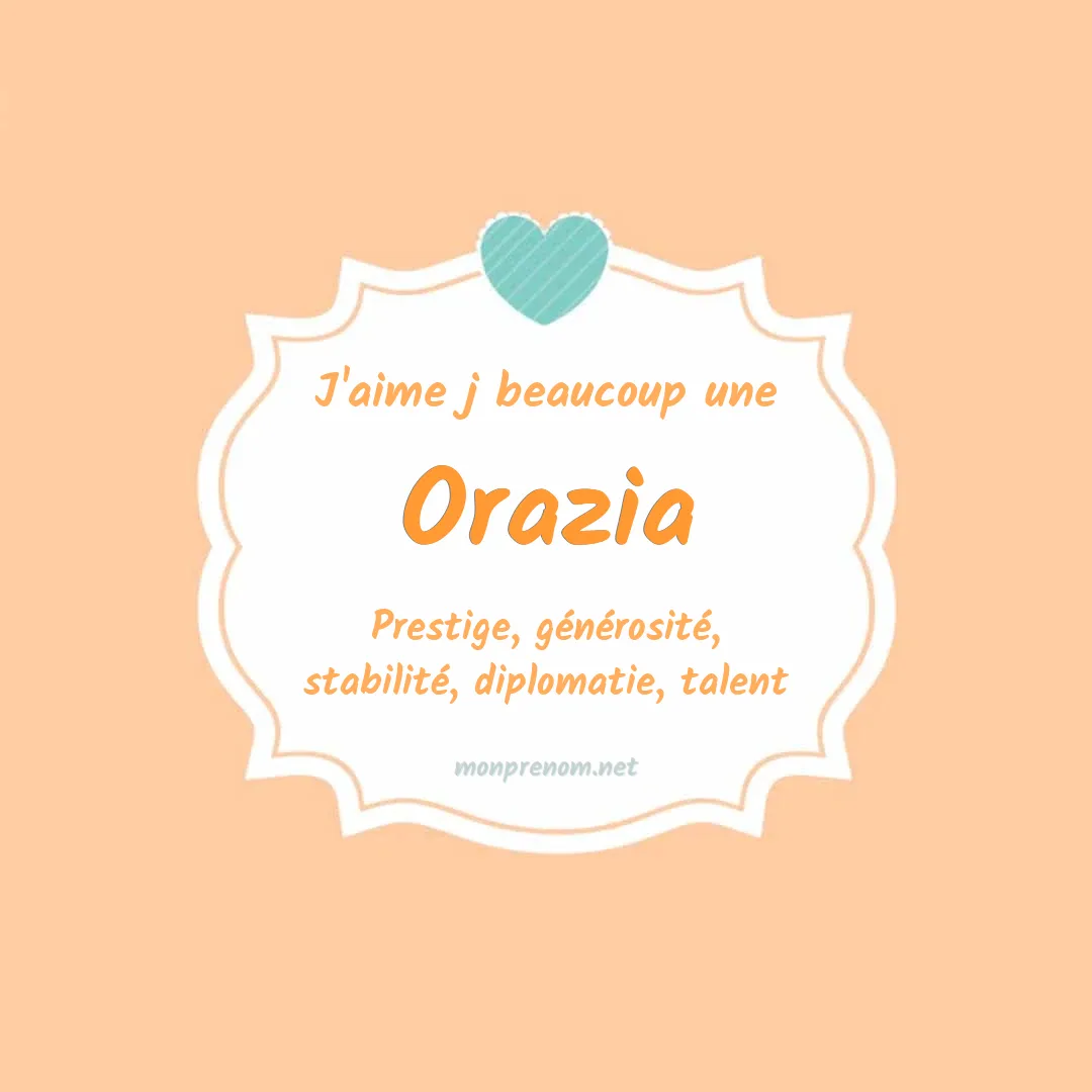 J'aime beaucoup Orazia