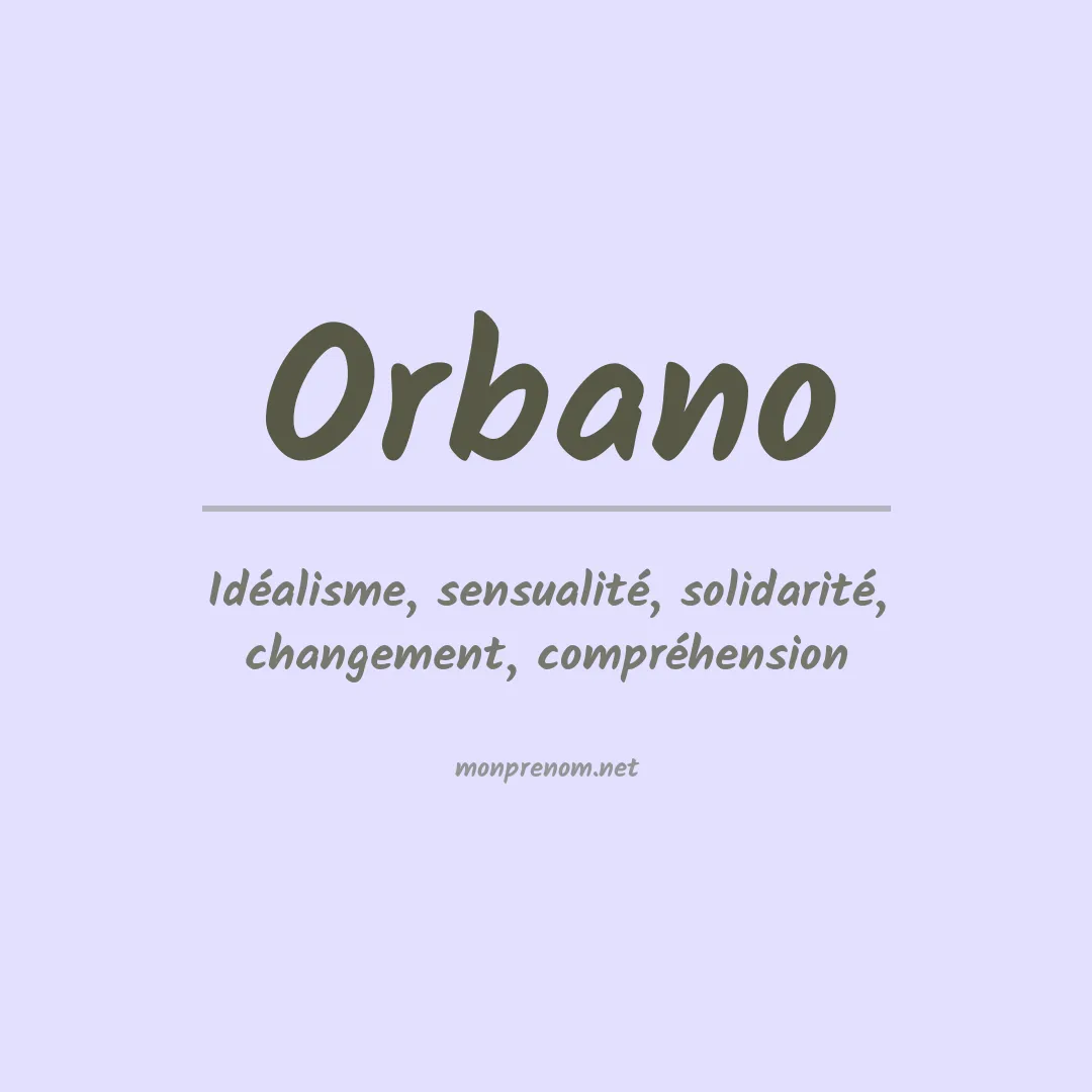 Prénom Orbano