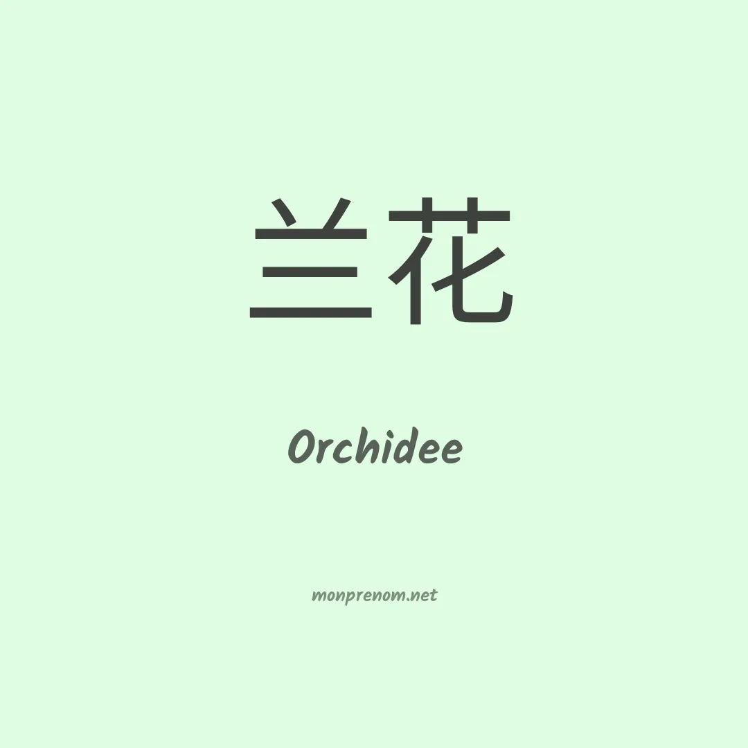 Orchidee en chinois
