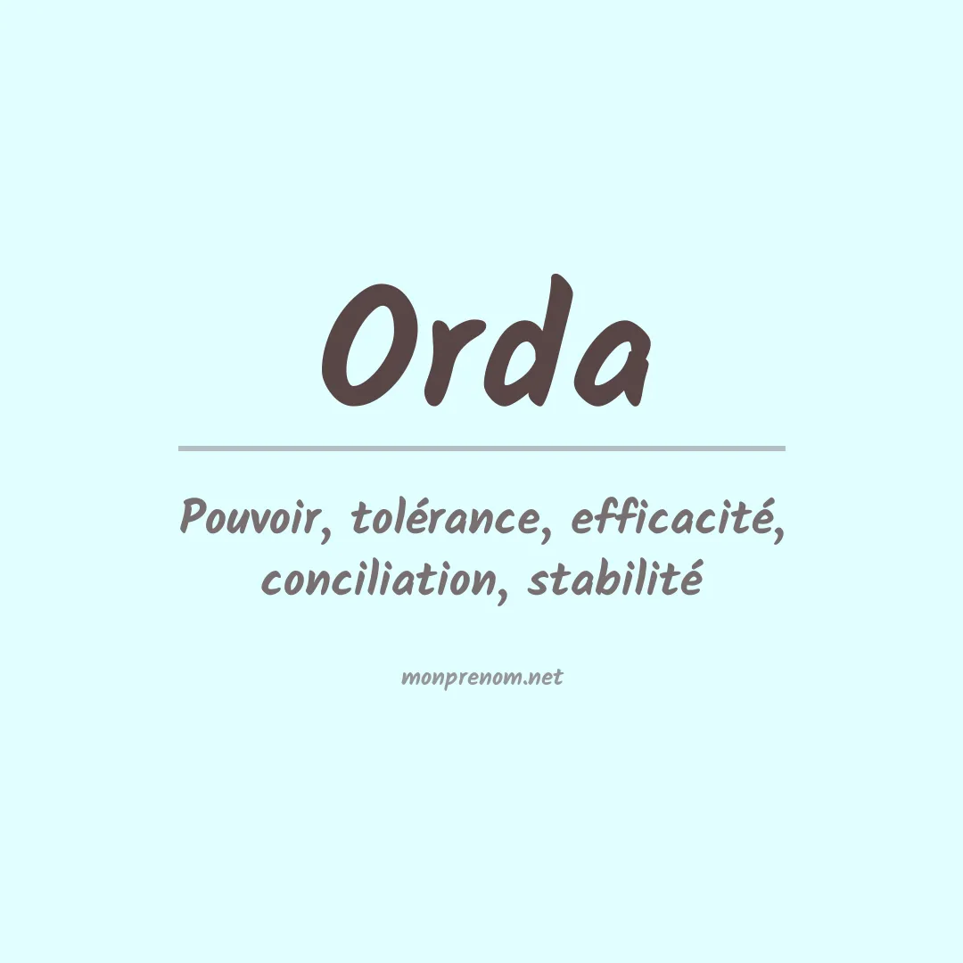Signification du prénom Orda