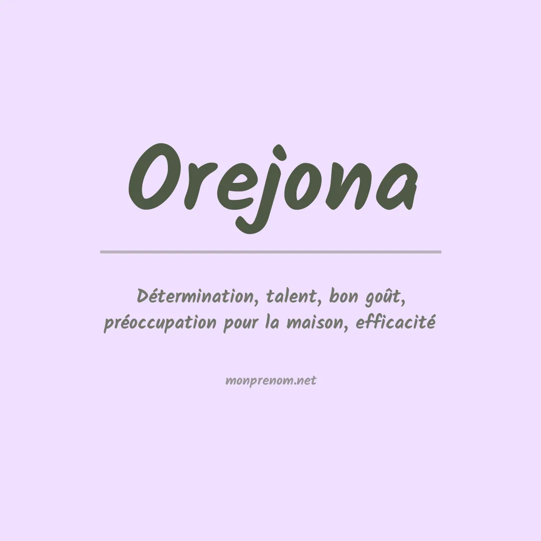 Signification du prénom Orejona